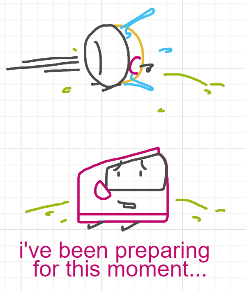 A panel from What's The Point, episode five of the Board Boards object show by Furretwalk/WalkingFurret.